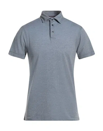 Hackett Man Polo Shirt Grey Size Xxl Wool, Cotton In Gray