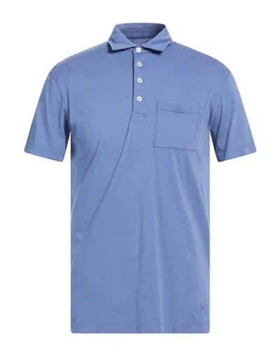 Hackett Man Polo Shirt Light Blue Size Xl Cotton