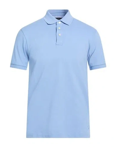 Hackett Man Polo Shirt Light Blue Size Xxl Cotton