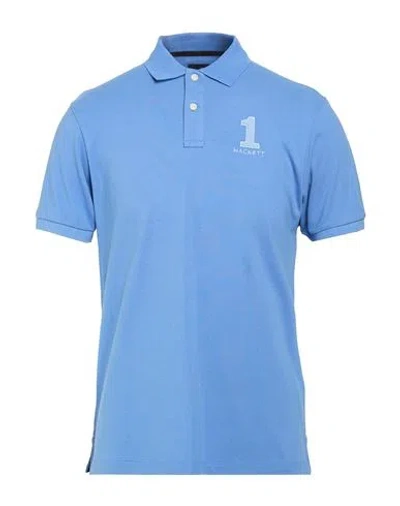 Hackett Man Polo Shirt Light Blue Size Xxl Cotton