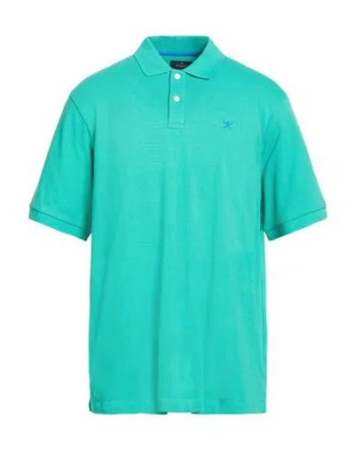 Hackett Man Polo Shirt Light Green Size Xxl Cotton
