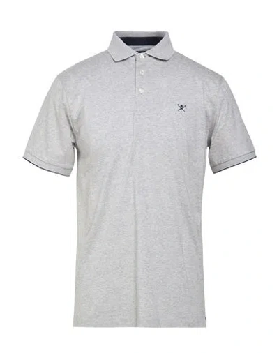 Hackett Man Polo Shirt Light Grey Size S Cotton In Gray