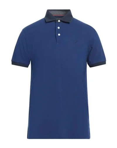 Hackett Man Polo Shirt Navy Size Xl Cotton