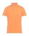Hackett Man Polo Shirt Orange Size 3xl Cotton In Orange