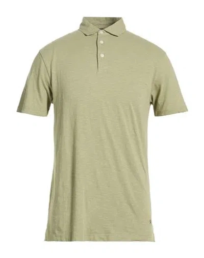 Hackett Man Polo Shirt Sage Green Size Xxl Cotton, Linen