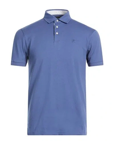 Hackett Logo-embroidered Slim-fit Polo Shirt In Blue