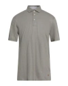 Hackett Man Polo Shirt Taupe Size Xl Linen In Gray