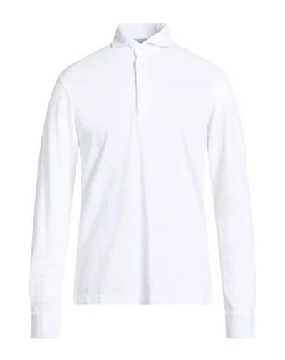 Hackett Man Polo Shirt White Size Xl Cotton