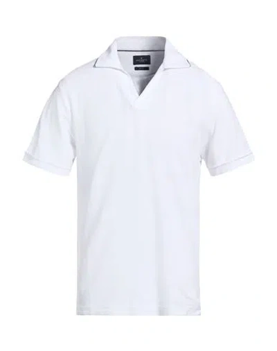 Hackett Man Polo Shirt White Size Xxl Cotton