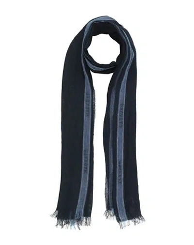 Hackett Man Scarf Midnight Blue Size - Linen