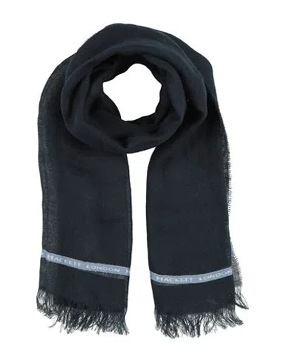 Hackett Man Scarf Midnight Blue Size - Linen, Cotton