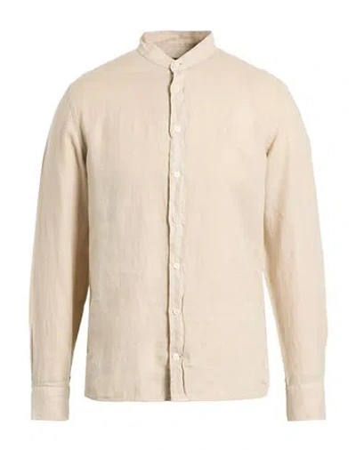 Hackett Man Shirt Beige Size 3xl Linen In Neutral