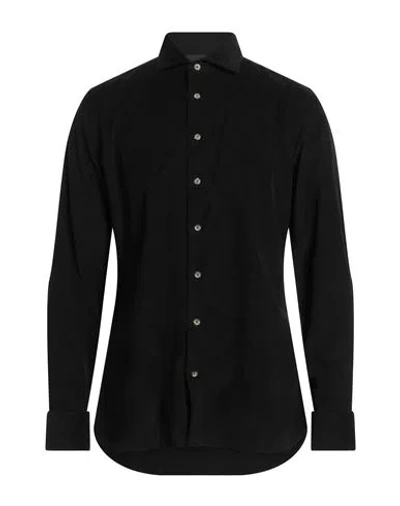 Hackett Man Shirt Black Size M Cotton