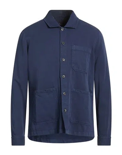 Hackett Man Shirt Blue Size Xl Cotton, Linen, Lyocell