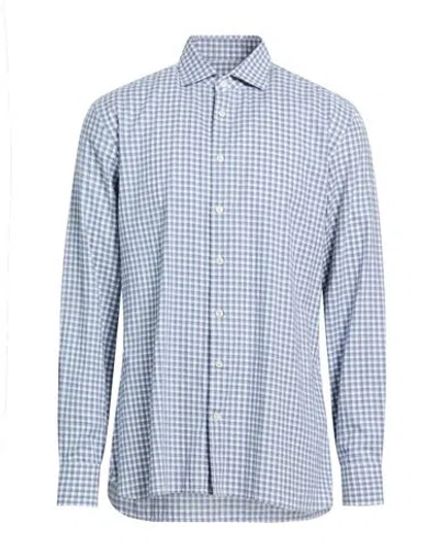 Hackett Man Shirt Blue Size Xxl Cotton, Lyocell