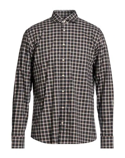 Hackett Man Shirt Brown Size Xl Cotton