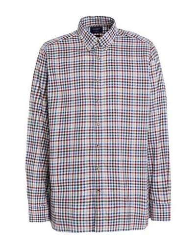 Hackett Man Shirt Burgundy Size 3xl Cotton In Multi