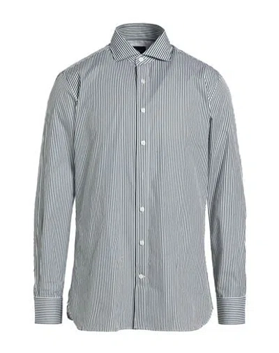 Hackett Man Shirt Green Size S Cotton In Gray