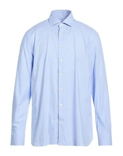 Hackett Man Shirt Light Blue Size L Cotton