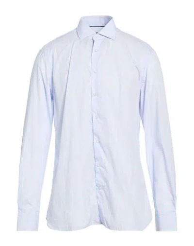 Hackett Man Shirt Light Blue Size Xl Cotton In White