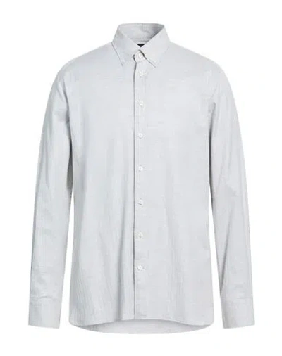 Hackett Man Shirt Light Grey Size Xl Cotton In Gray