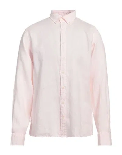 Hackett Man Shirt Light Pink Size S Linen