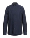Hackett Man Shirt Midnight Blue Size L Cotton In Blue