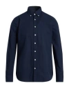 Hackett Man Shirt Midnight Blue Size S Cotton In Multi