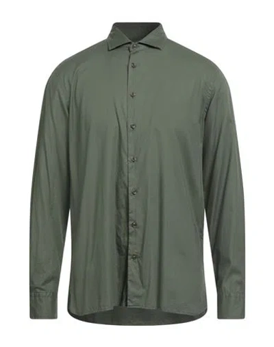 Hackett Man Shirt Military Green Size L Cotton