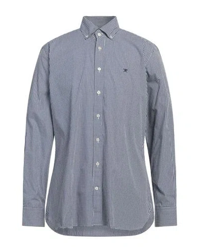 Hackett Man Shirt Navy Size L Cotton