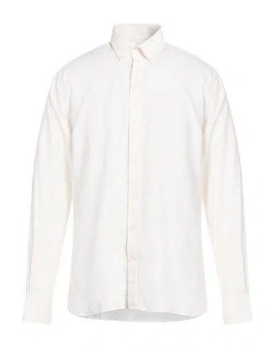 Hackett Man Shirt Off White Size Xxl Cotton