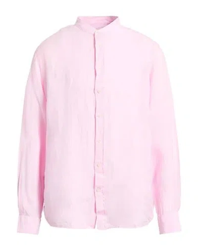 Hackett Man Shirt Pink Size Xl Linen