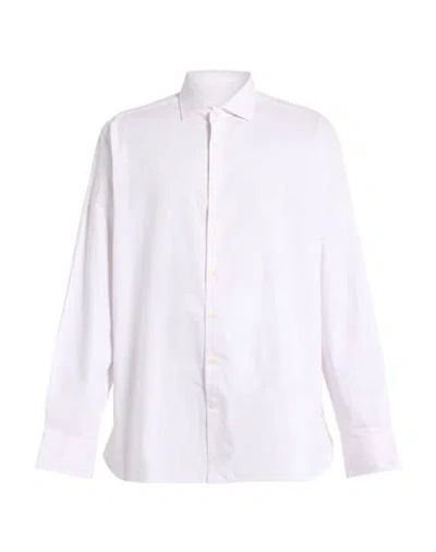 Hackett Man Shirt Pink Size Xxl Cotton In White
