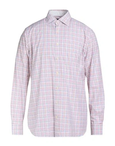 Hackett Man Shirt Rust Size Xs Cotton In Purple