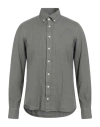 Hackett Man Shirt Sage Green Size Xxl Linen In Green