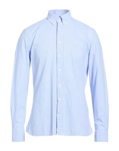 Hackett Man Shirt Sky Blue Size 3xl Cotton, Linen