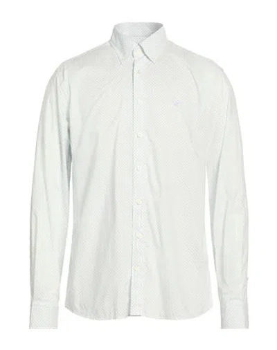Hackett Man Shirt Sky Blue Size L Cotton In White