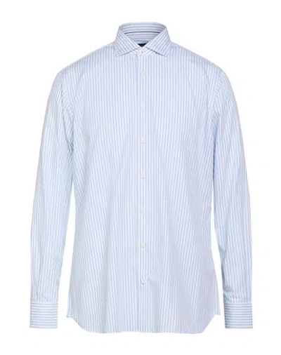 Hackett Man Shirt Sky Blue Size M Cotton