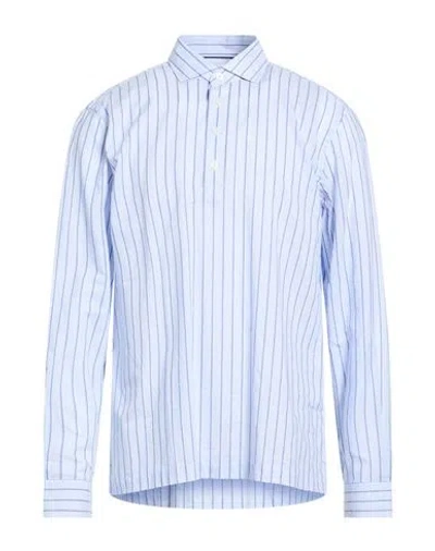 Hackett Man Shirt Sky Blue Size M Cotton, Linen