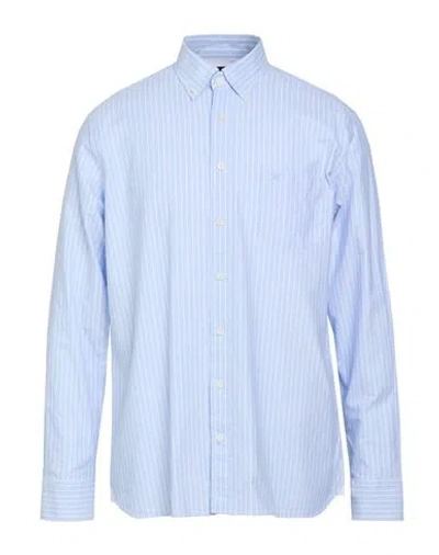 Hackett Man Shirt Sky Blue Size S Cotton