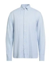 Hackett Man Shirt Sky Blue Size Xl Linen