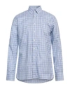 Hackett Man Shirt Sky Blue Size Xxl Cotton