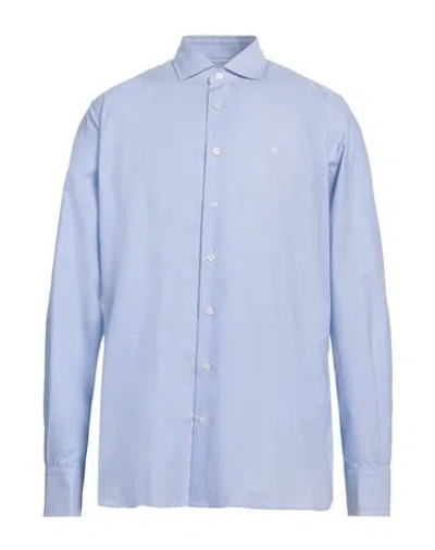 Hackett Man Shirt Sky Blue Size Xxl Cotton