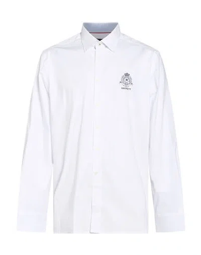 Hackett Man Shirt White Size Xl Cotton, Elastane