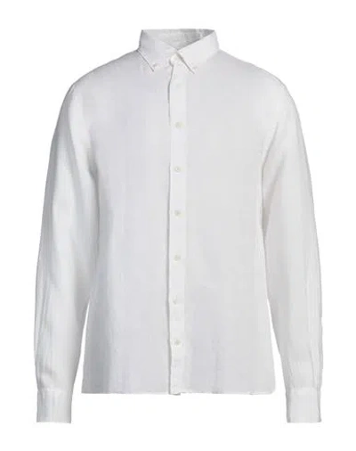 Hackett Man Shirt White Size Xl Linen
