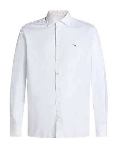 Hackett Man Shirt White Size Xxl Cotton In Multi
