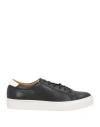 Hackett Man Sneakers Black Size 9 Leather In Black