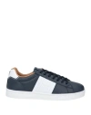 Hackett Man Sneakers Midnight Blue Size 9 Leather In Blue