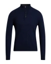 Hackett Man Sweater Navy Size M Merino Wool, Viscose, Polyamide, Cashmere In Blue