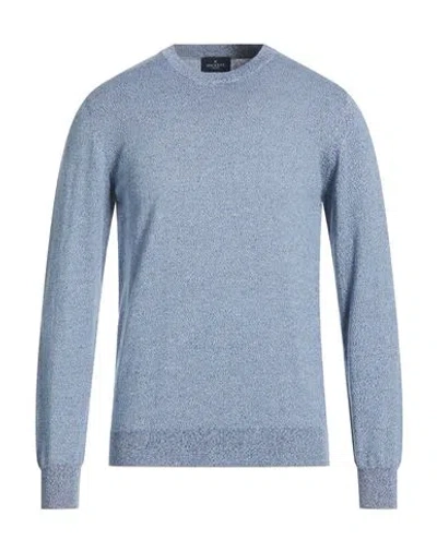 Hackett Man Sweater Slate Blue Size Xl Cotton